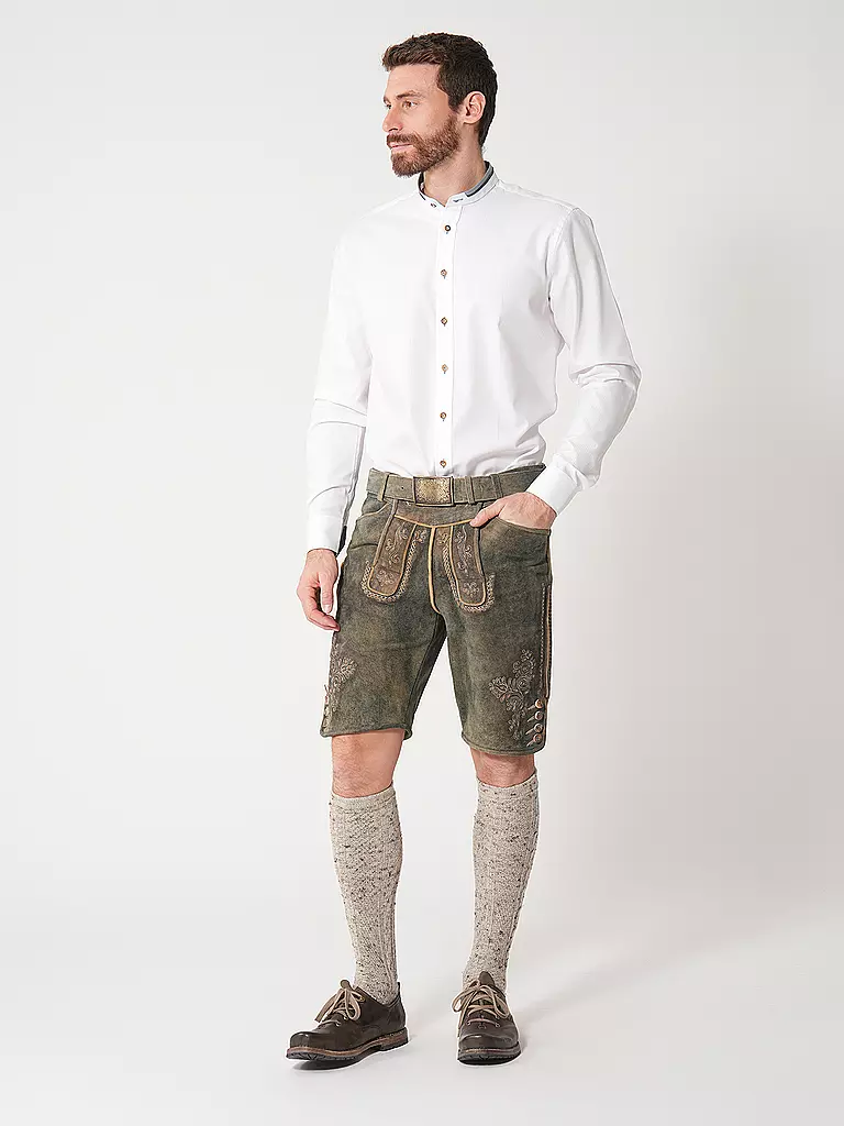 GWEIH & SILK | Trachtenhemd SCHRECKSEE | Blanc