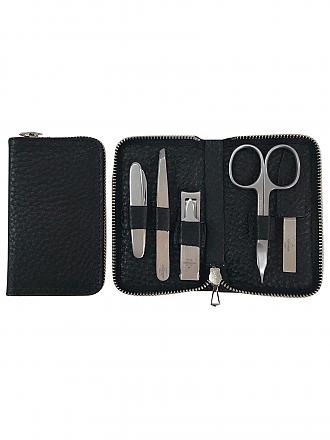 HAMMANN | Set de manucure en cuir (noir, 5 pièces)