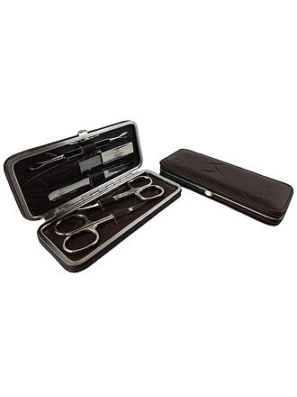 HAMMANN | Set de manucure en cuir (marron, 5 pièces)