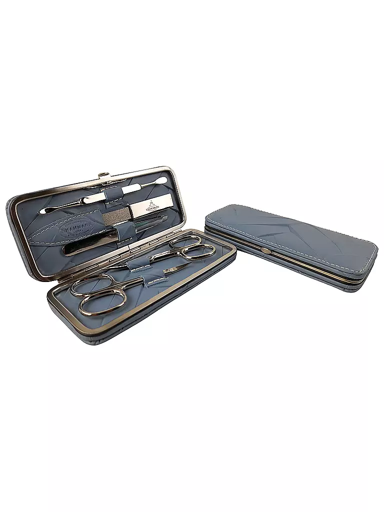 HAMMANN | Set de manucure en cuir (bleu clair, 5 pièces) | hellblau