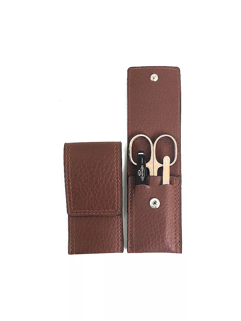 HAMMANN | Set de manucure en cuir (Havane, 3 pièces) | braun