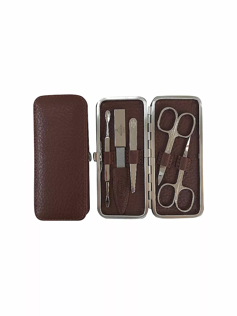 HAMMANN | Set de manucure en cuir (Havane, 5 pièces) | braun