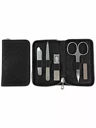 HAMMANN | Set de manucure en cuir (noir, 5 pièces) | Marron