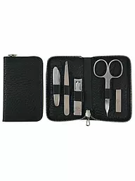 HAMMANN | Set de manucure en cuir (noir, 5 pièces) | Noir