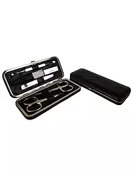 HAMMANN | Set de manucure en cuir (bleu clair, 5 pièces) | Noir