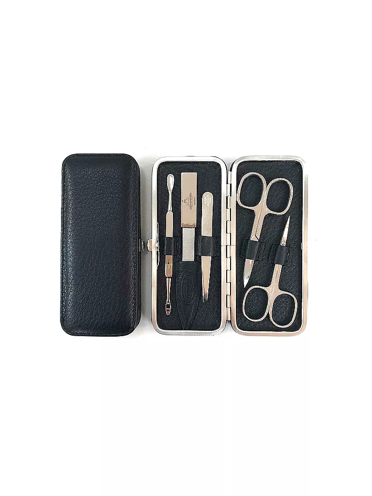 HAMMANN | Set de manucure en cuir (noir, 5 pièces) | Noir