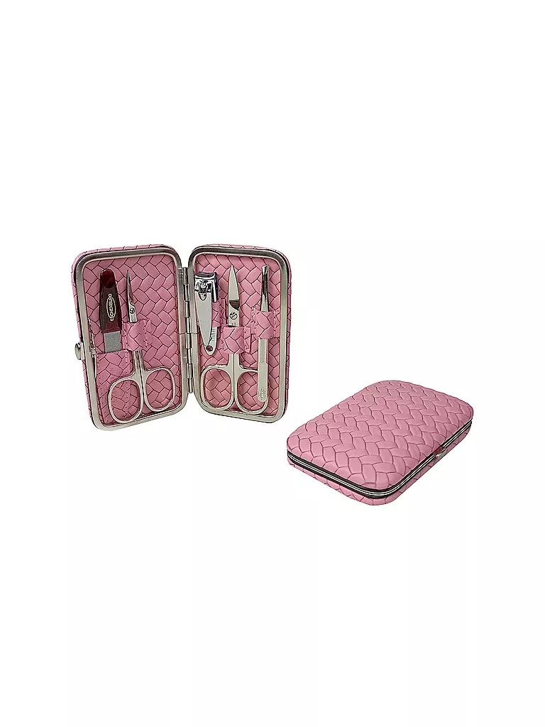 HAMMANN | Set de manucure en cuir (Rosé / 5 pièces) | rosa