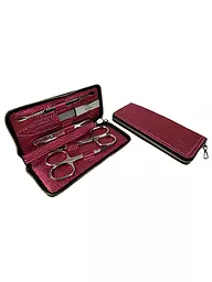 HAMMANN | Set de manucure en cuir (Turquoise, 5 pièces) | Rose vif
