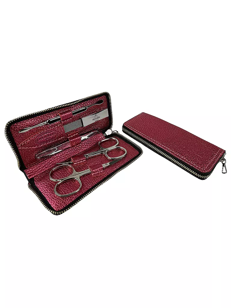 HAMMANN | Set de manucure en cuir (Rose, 5 pièces) | pink