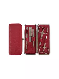 HAMMANN | Set de manucure en cuir (Havane, 5 pièces) | Rouge