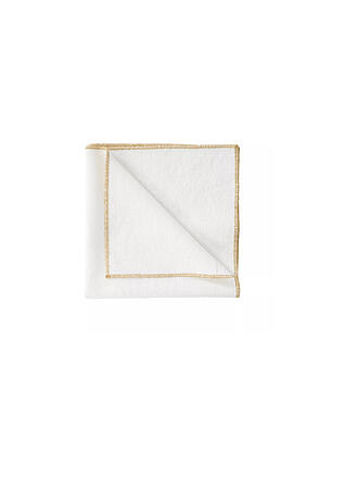 HAOMY | Serviette en tissu 40x40cm VERONE Blanc/Crème