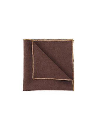 HAOMY | Serviette en tissu 40x40cm VERONE Ganache/Beige