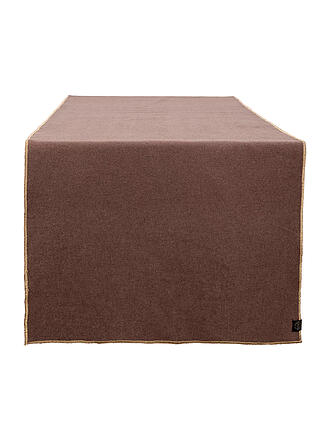 HAOMY | Chemin de table 48x160cm VERONE Ganache/Marron