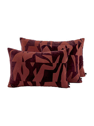 HAOMY | Housse de coussin 45x45cm MILTON Bordeaux