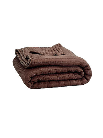 HAOMY | Couvre-lit - Plaid 130x200cm TIVOLI Ganache