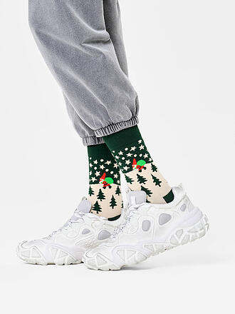 HAPPY SOCKS | Chaussettes homme SANTA taille 41 - 46 vert foncé
