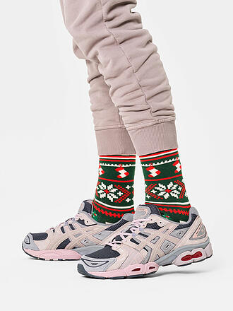 HAPPY SOCKS | Chaussettes pour homme PULL DE NOËL Taille 41 - 46 vert foncé