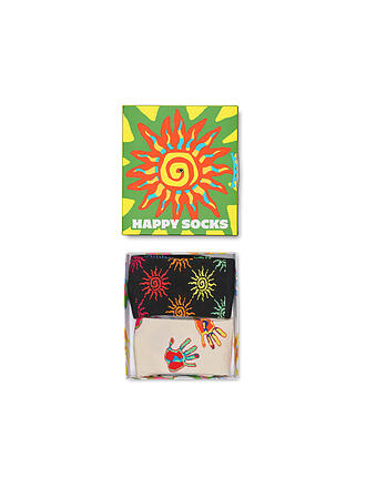 HAPPY SOCKS | Coffret cadeau de chaussettes pour homme SUMMER SWIRL, lot de 2, 41-46, vert