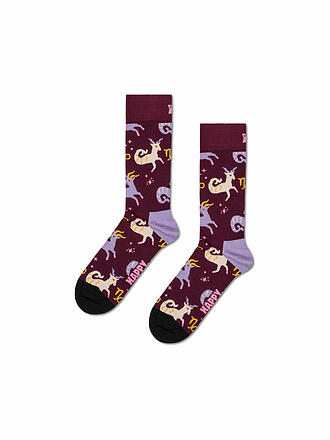 HAPPY SOCKS | Chaussettes Femme CAPRICORNE 36-40 rouge foncé
