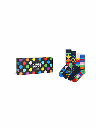 HAPPY SOCKS | Coffret cadeau femme lot de 4 MULTI 36-40 noir