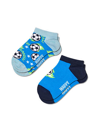 HAPPY SOCKS | Chaussettes Sneaker Enfant Lot de 2 FOOTBALL blue