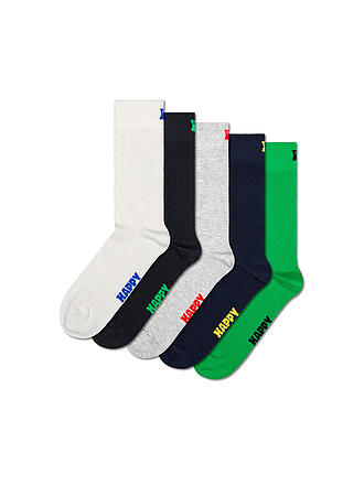 HAPPY SOCKS | Chaussettes homme lot de 5 SOLID 41-46 white