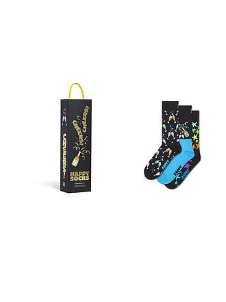 HAPPY SOCKS | Coffret cadeau de 3 paires de chaussettes pour femmes CELEBRATIONS 36-40 noir