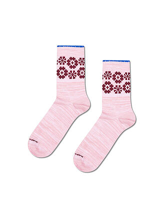 HAPPY SOCKS | Chaussettes Femme FLOWER BORDER 36-40 rose