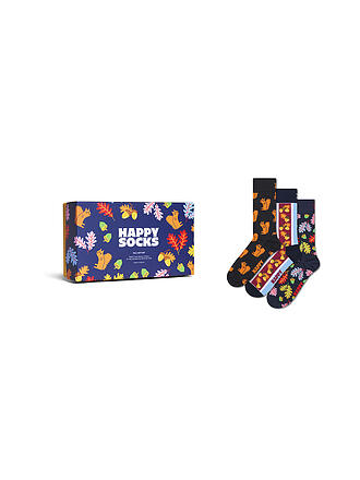 HAPPY SOCKS | Ensemble de chaussettes pour femmes FALL SOCKS, paquet de 3, 36-40 noir