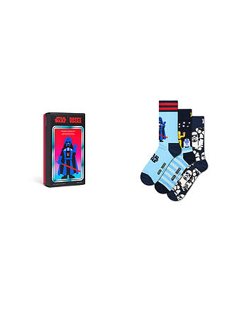 HAPPY SOCKS | Chaussettes homme coffret cadeau lot de 3 41-46 bleu clair