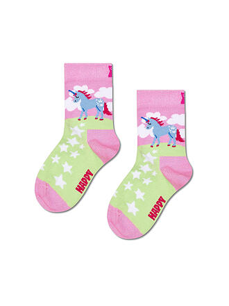 HAPPY SOCKS | Chaussettes enfant UNICORN LAND rose clair