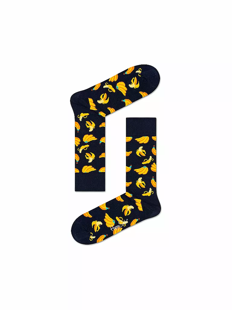 HAPPY SOCKS | Chaussettes BANANA pour femmes 36-40 bleu foncé / marine | dunkelblau