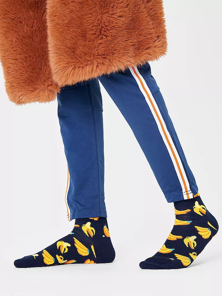 HAPPY SOCKS | Chaussettes BANANA pour femmes 36-40 bleu foncé / marine | dunkelblau