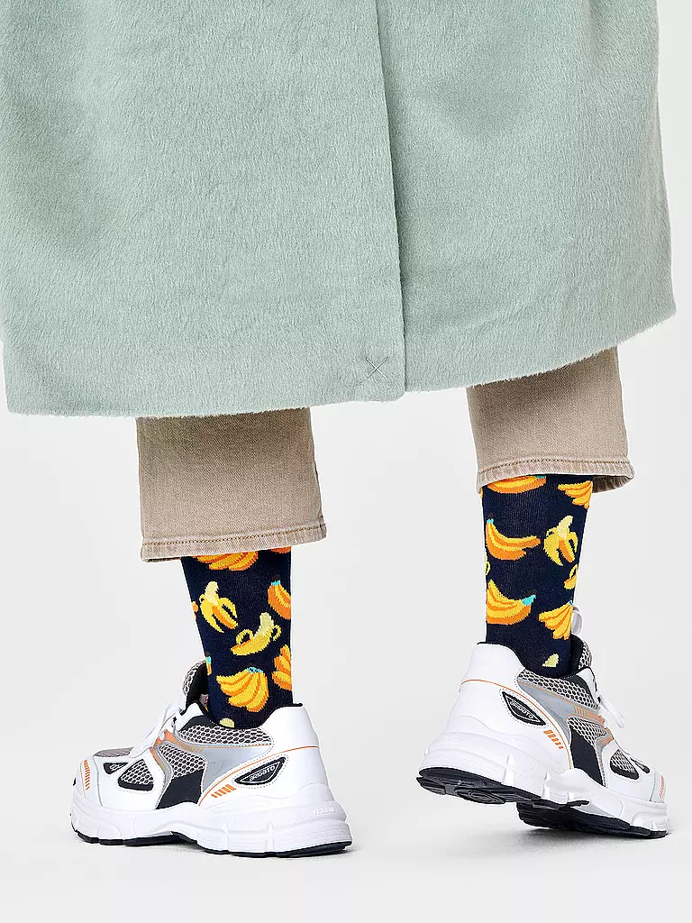 HAPPY SOCKS | Chaussettes BANANA pour femmes 36-40 bleu foncé / marine | 