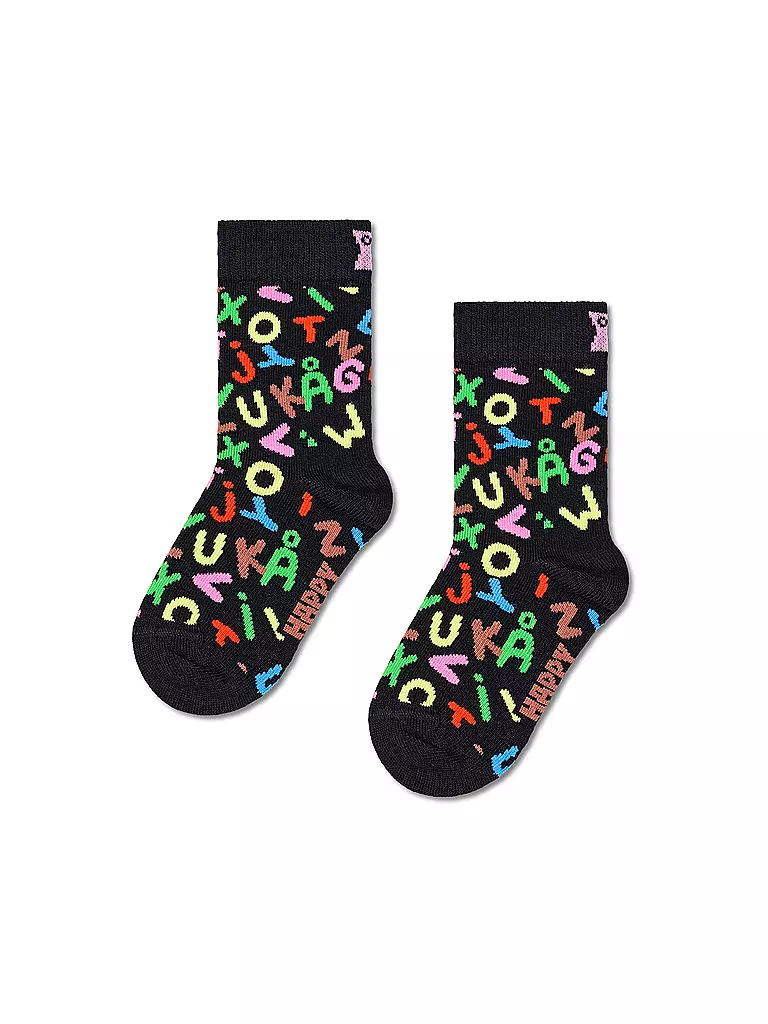 HAPPY SOCKS | Chaussettes enfant ALPHABET Noir | schwarz