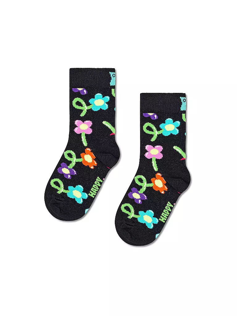HAPPY SOCKS | Chaussettes enfant BALLOON FLOWER Noir | schwarz