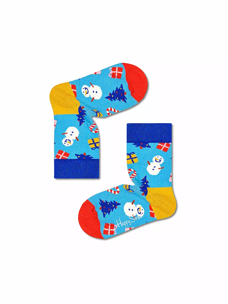 HAPPY SOCKS | Chaussettes enfant BRING IT ON bleu moyen | Bleu