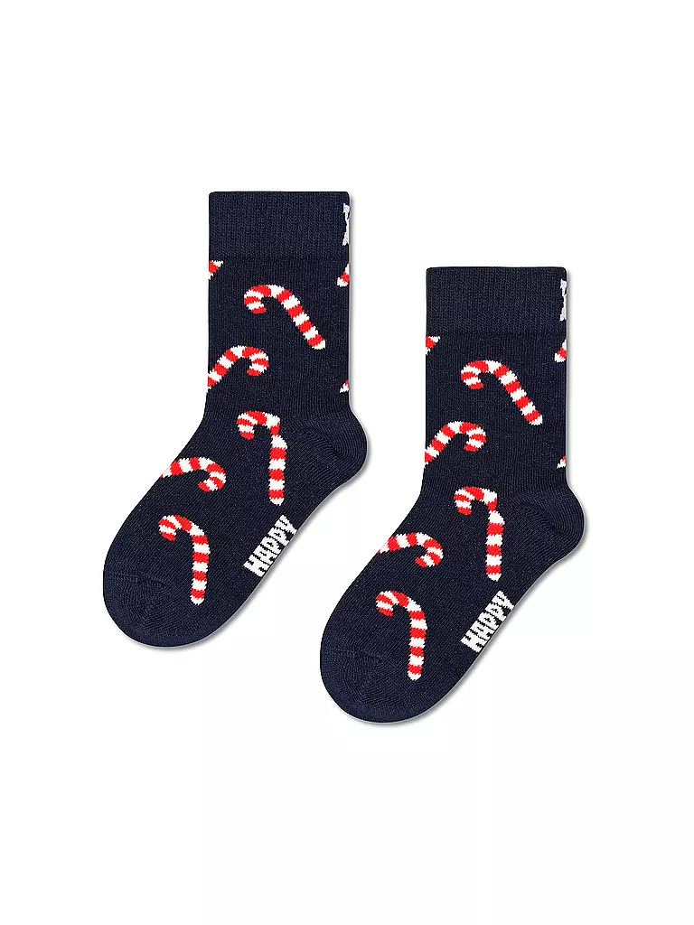 HAPPY SOCKS | Chaussettes enfant CANDY CANE navy | Bleu foncé