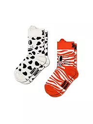 HAPPY SOCKS | Chaussettes enfant CAT & DOG, lot de 2, White | Crème