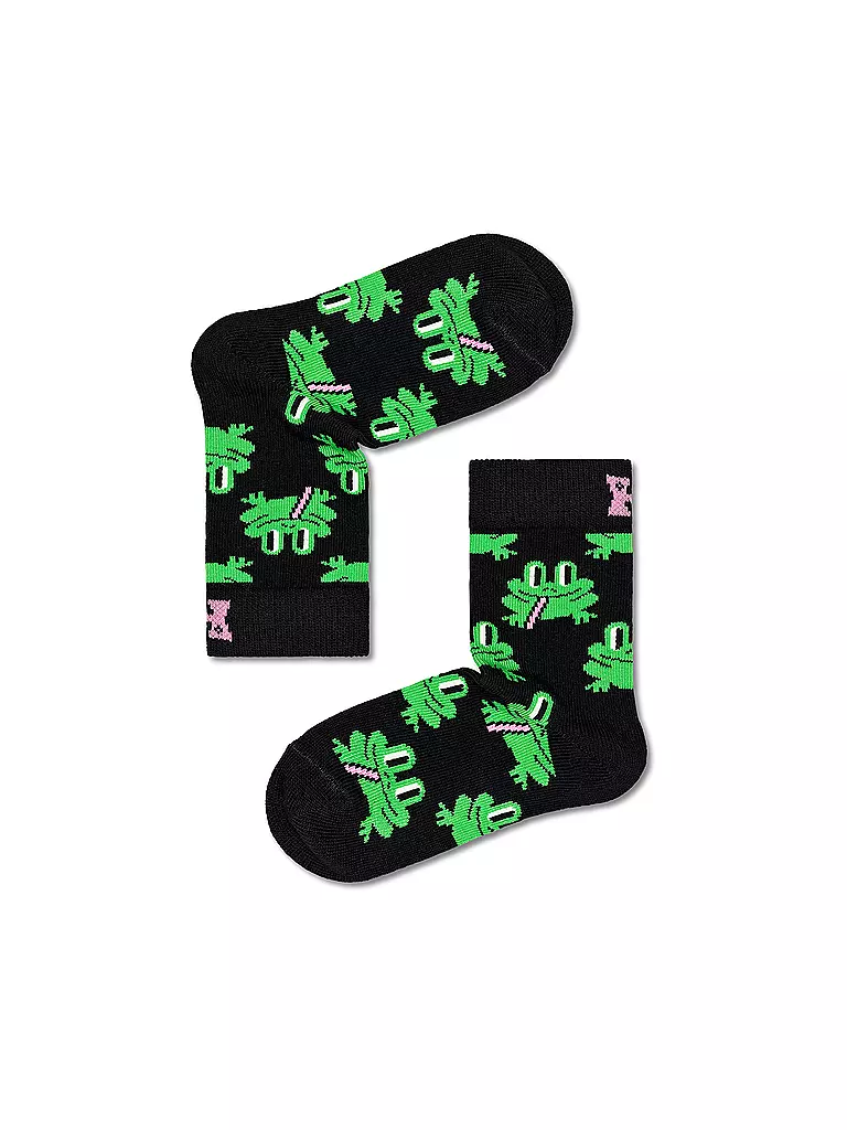 HAPPY SOCKS | Chaussettes enfant FROG noir | schwarz