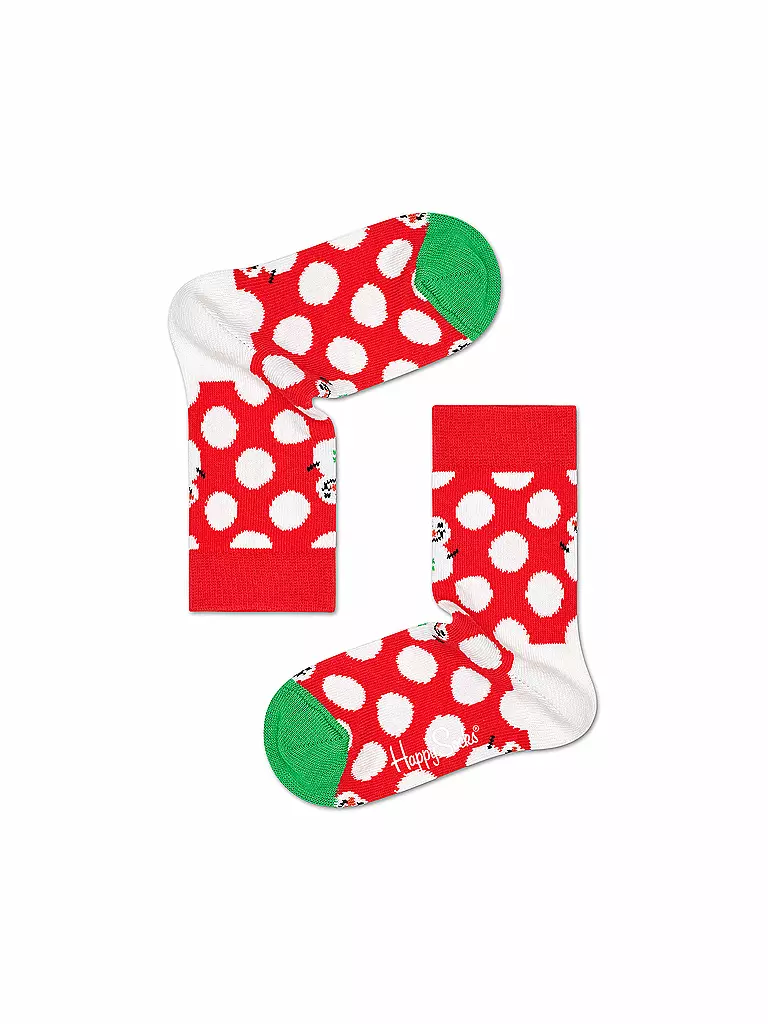 HAPPY SOCKS | Chaussettes enfant SNOWMAN medium rouge | rot