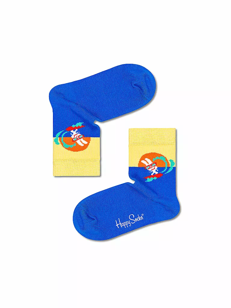 HAPPY SOCKS | Chaussettes enfant SURFING BUNNY bleu moyen | blau
