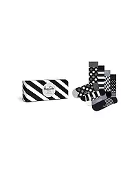 HAPPY SOCKS | Chaussettes femme, lot de 4 CLASSIC BLACK & WHITE noir | Noir
