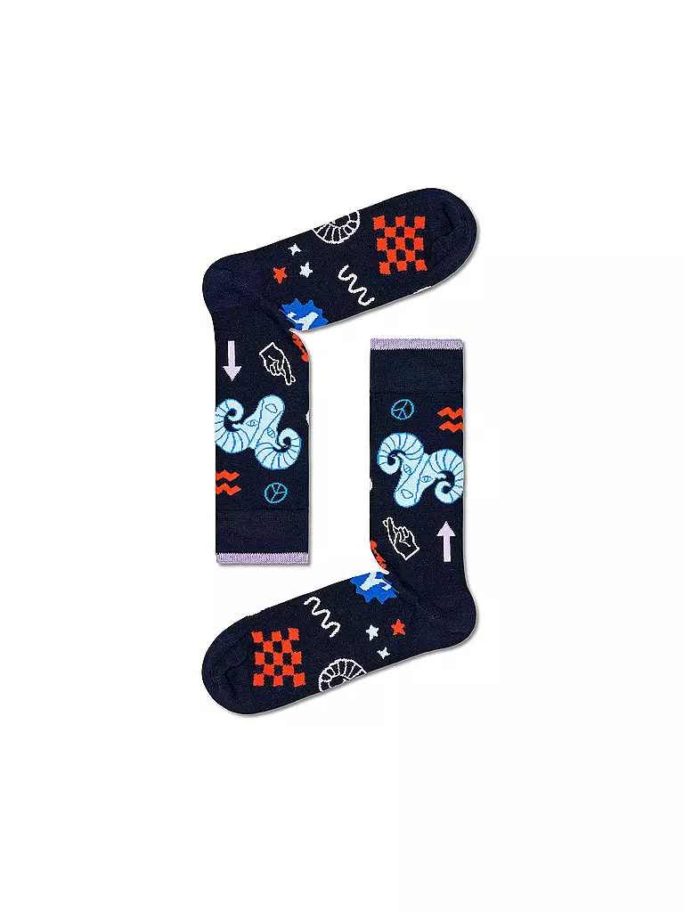 HAPPY SOCKS | Chaussettes femme 36-40 BÉLIER orange | schwarz