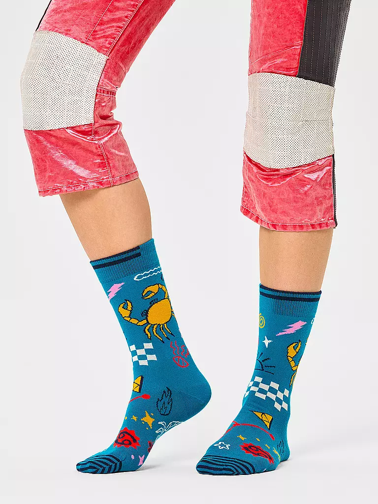 HAPPY SOCKS | Chaussettes Femme 36-40 KREBS white | petrol