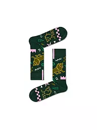 HAPPY SOCKS | Chaussettes Femme 36-40 LÖWE orange | Vert foncé