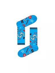 HAPPY SOCKS | Chaussettes Femme 36-40 POISSON jaune | Bleu