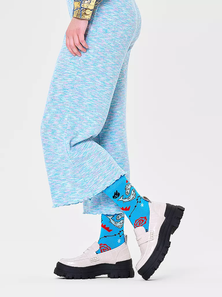 HAPPY SOCKS | Chaussettes Femme 36-40 POISSON jaune | blau
