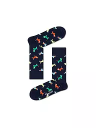HAPPY SOCKS | Chaussettes Femme 36-40 PUPPY LOVE navy | Bleu foncé