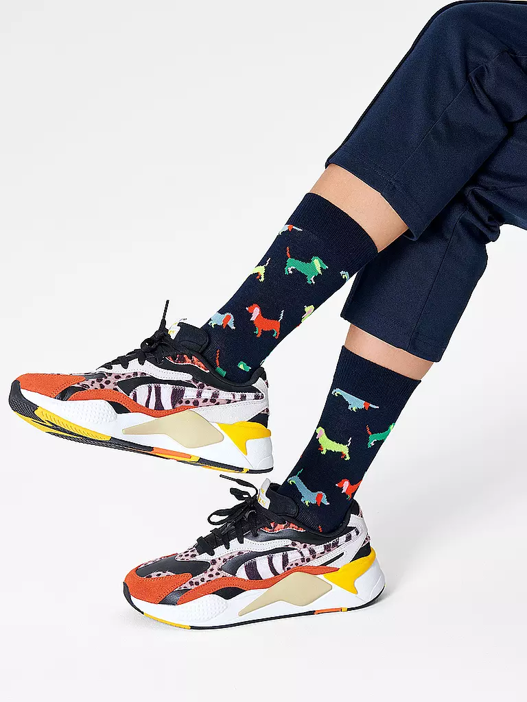 HAPPY SOCKS | Chaussettes Femme 36-40 PUPPY LOVE navy | 